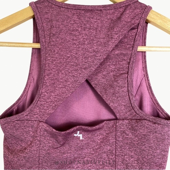 JoyLab Women’s Performance Long Line Mini Striped Sports Bra Sz Small, Purple - Picture 5 of 7